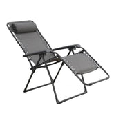 Zero Gravity Relax Chair With Head Pillow Light Grey,